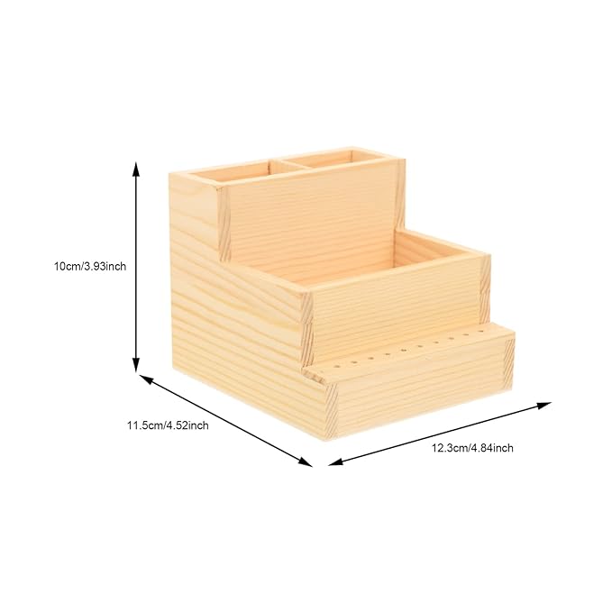 FRCOLOR Nail Drill Bits Holder Stand Display Organizer with Holes Transparent Storage Box for Nail Art Polishing Grinding Drill Bit (As Shown 1)