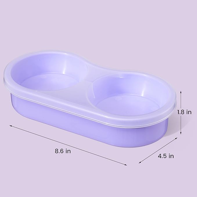 Quaferen Dual Nail Soaking Bowl: 3nd Generation 2-in-1 Manicure Bowl Acetone Proof for Women, Time-Saving Soak Off Gel Nail Polish Dip Powder Acrylic Removal Kit for Salon Home (Normal Size,Purple)