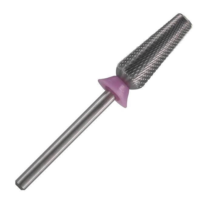 C & I Nail Drill Bit 6 in 1 Multi-function Rounded End E File, Tungsten Steel CNC Overall Cutting, Manicure Tool for Nail Tech Quick Remove Nail Gels, Acrylic Nails (Original, Double Fine -XXF)