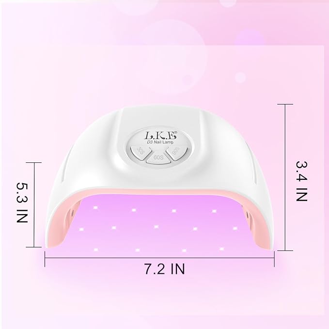 Wisdompark UV Nail Lamp, 72W UV Light for Gel Nails with 21 LED Lights Nail Lamp 3 Speed Timer Fast Curing Poly Gel Polish, Professional Manicure Lamps for Home Salon Nail Art Tools