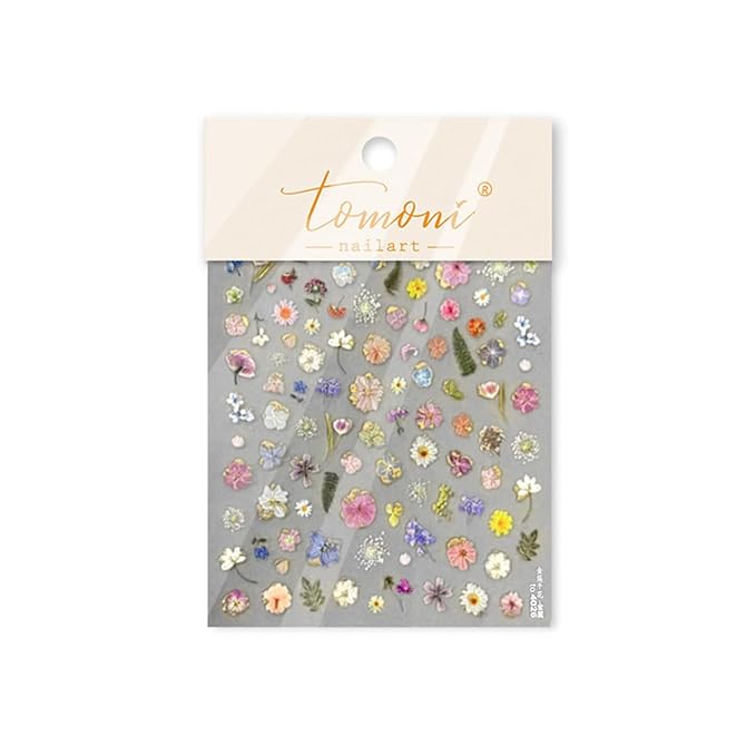 Flower Nail Art Stickers Decals 5D Flowers Nail Stickers for Nail Art 1PCS Metallic Retro Floral Leaf Spring Nails Design Self-Adhesive Nail Decals Flower Sticker for Nails Summer Manicure Decorations