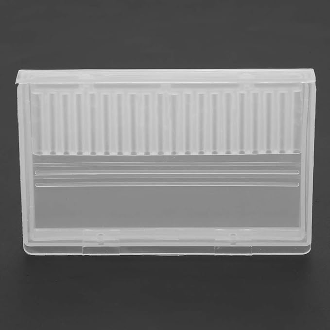 Ejoyous Nail Drill Bit Case, 20 Slots Nail Drill Bit Case Holder Manicure Tool Organizer Displayer Stand, Container Case for Drill Bits for Nail Salon DIY Art Home Storage