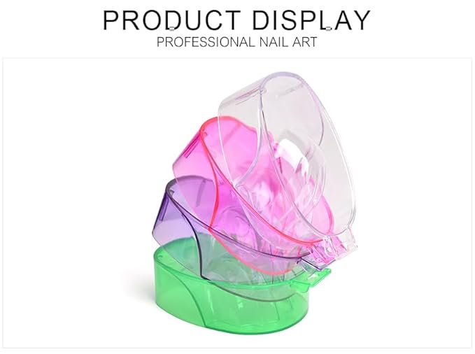 Nail Spa Soak Bowl Gel Polishing Remover Manicure Soaking Bowl Clear Acrylic Nail Soak Bowl Warm Water Bowl Hand Bowl With Handle Hand Care Tools, Purple