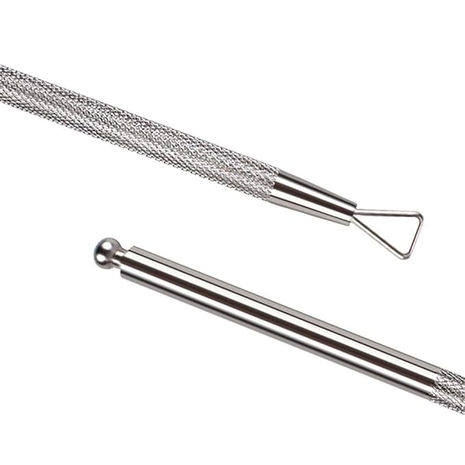 2PCS, Stainless Steel Cuticle Pushers, Triangle Cuticle Peeler Scrapers,Nail Art Gel Polish Remover Tools, Manicure Pedicure Cleaner Tools for Fingernail Toenail Cuticle