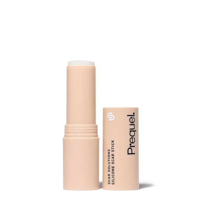 Prequel Skin Scar Solutions 60% Silicone Scar Stick. Thick Solid Velvety Film for Scars. Formula Infused with Centella Asiatica Extracts and Vitamin E. Soothing and Occlusive