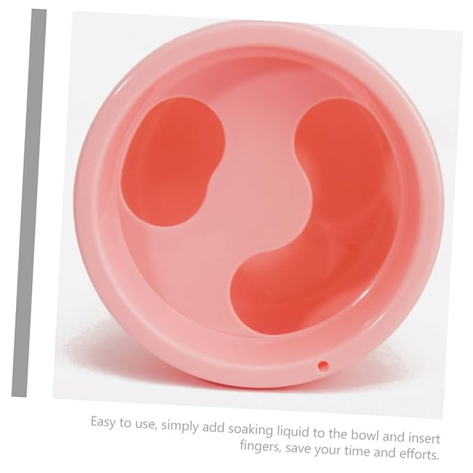 Nail Art Soak Bowl Set of 3 Sturdy Plastic Manicure Soaking Bowls for Gel Remover