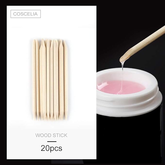 20Pcs Wood Sticks for Nails, Wood Sticks for Nail Art Manicure Decoration Tools Remover Sticks Double Heads Cuticle Pusher,Cuticle Pushers