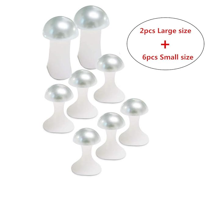 Toe Separator for Nail Polish Pedicure, Silicone Toe Spacers for Feet, 8pcs Spacers, Stretchers, Spreaders, Polish Guards(Pearl)