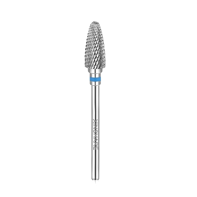 Nail Drill Bits 3/32" Carbide Professional Safety Tungsten Nail File Cone Drill Bit for Acrylic Nail Gel Cuticle cleaner Manicure Pedicure Nail Polishing, Beginner Salon, Medium