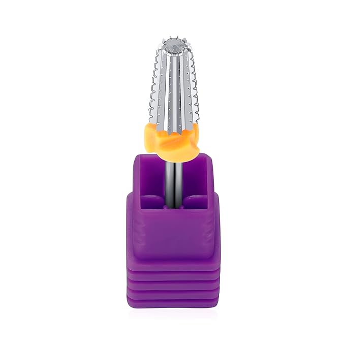 5 in 1 Nail Drill Bits 3/32" Carbide Bits Fast Remove Acrylic or Hard Gel Polishing Suitable for Manicure Pedicure Nail Art Cuticle Bits Both Left and Right Handed Two Way Rotate 2XC