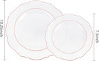 100pcs Rose Gold Plates Plastic Disposable - Image 8