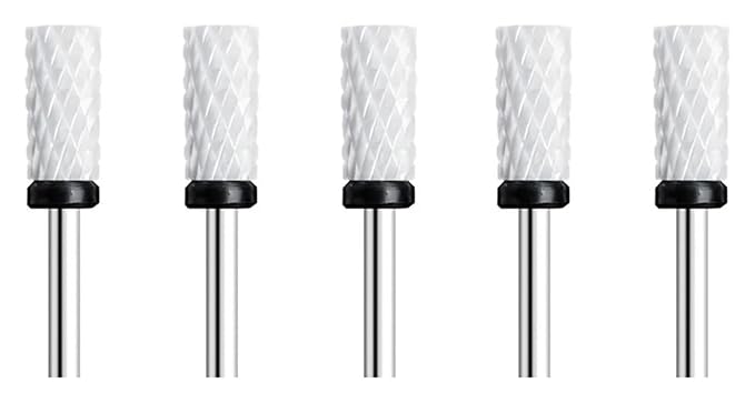 WWJN 5Pc Ceramic Nail Art Drill Bits Rotary Cutter Clean Apparatus for Manicure Nail Milling Machine Accessories Removal Nail Gel Tool