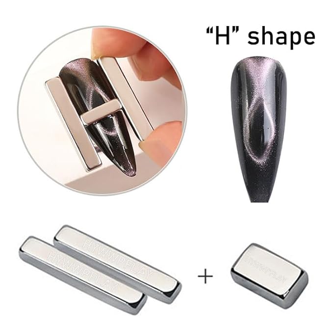 5 Pieces Cat Eye Nail Magnet Cat Eye Magnet for Nails Magnetic Gel Polish Magnetic Magnets Wood Cat Eye Nail Polish Magnet Stick Nails Design Tools for DIY Home, Salon, Studio