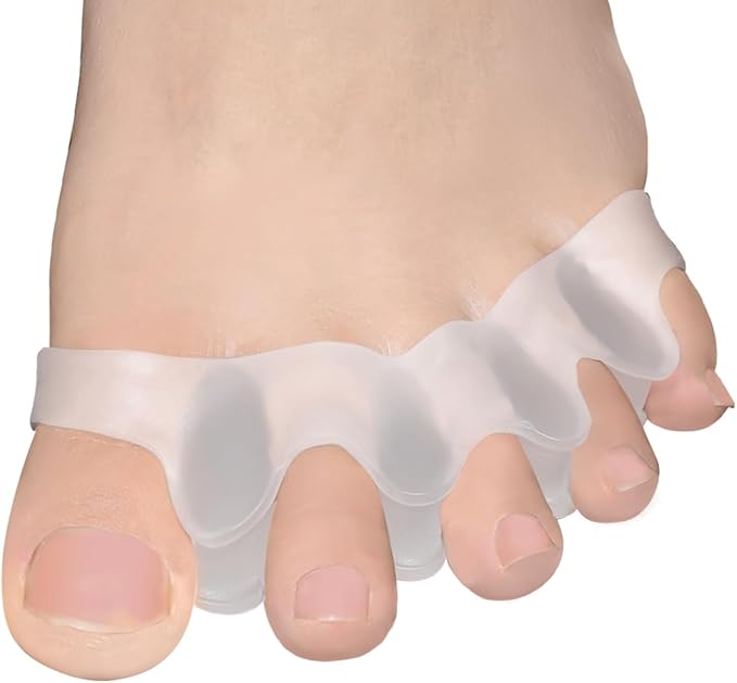 Pack of 10 Toe Separator, Silicone Toe Spacers for Correct Toe Alignment, Toe Spreader for Bunions Correct, Restore Overlapping Toes to Original Shape(Size: XL)