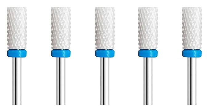 WWJN 5Pc Ceramic Nail Art Drill Bits Rotary Cutter Clean Apparatus for Manicure Nail Milling Machine Accessories Removal Nail Gel Tool