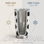 SANDJEST Soccer Tumbler 20oz Stainless Steel Insulated, Travel Coffee Cup - Image 3