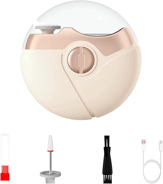 3 in 1 Electric Polishing Automatic Nail Clippers, 2025 New Electric Nail Clipper for Baby Adults, Rechargeable Electric Toenail Clippers for Seniors, Smart Nail Trimmer Kits (White)
