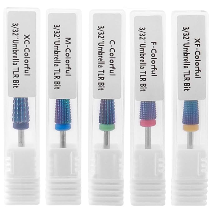 5Pcs Nail Drill Bits Set for Acrylic Nails, Multifunctional Tungsten Steel 5 in 1 Nail Polishing Grinding Head Manicure Tool