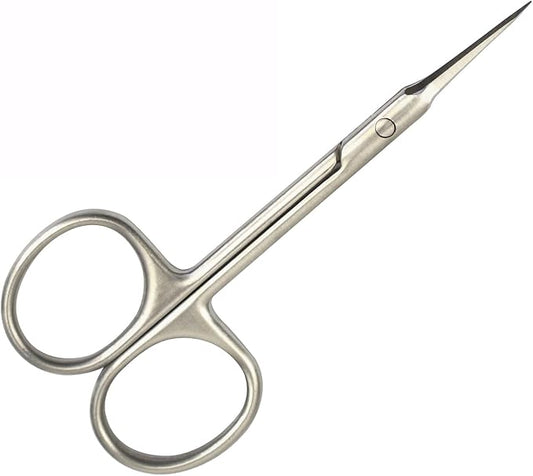 Cuticle Scissors Extra Fine Multi-purpose Beauty Scissors for Eyebrow, Eyelash, Manicure, Pedicure and Dry Skin (Straight Tip)