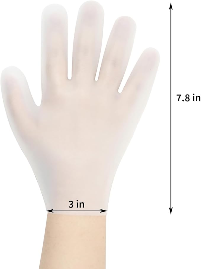 Moisturizing Gloves Overnight, Hand Care, Touchscreen Compatible, Reusable Hand Masks Moisturizing Glove, Suitable for Dry Hands, White Silicone Gloves for Men and Women, Spa