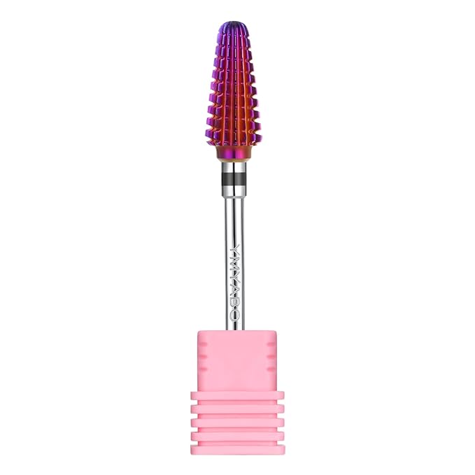 Nail Drill Bit,Professional 3/32" Purple Tornado Carbide Tungsten Multifunction Bits， Fast Remove for Hard Gel and Acrylic, Manicure Pedicure Cuticle Nail Polishing Tool-XC