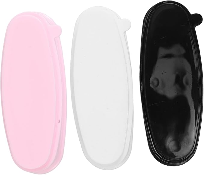 MERRYHAPY 3Pcs Nail Dip Powder Recycling Tray with French Tip Mold Compact Sanitary Durable Nail Art Organizer for Glitter Rhinestones and Excess Powder Storage