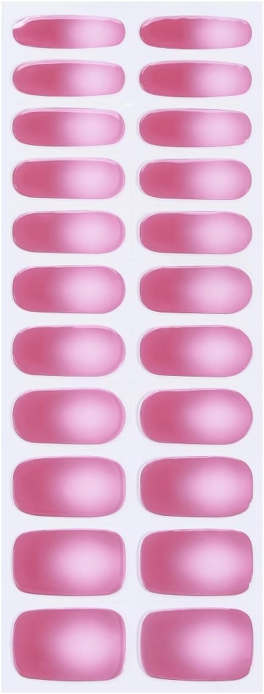 Nail Stickers, Gel Nail Strips with Manicure Tool Kit, 22 Pieces, Long Lasting, Chip Resistant, UV Free, Flamingo Fade