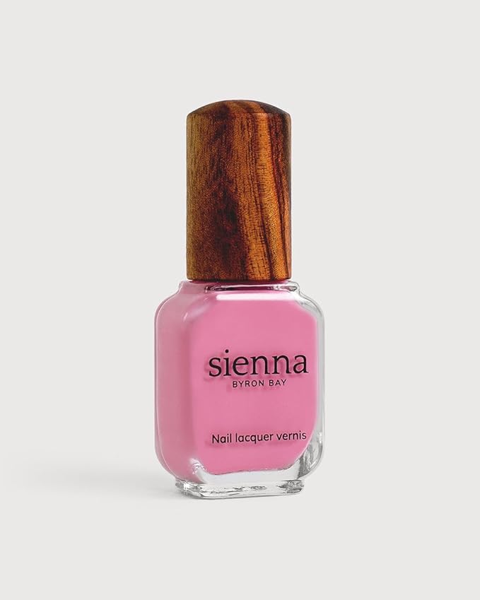 Sienna Byron Bay Magnolia, Classic Pink Natural Nail Polish, Long-Lasting, Vegan & Cruelty-Free, 10ml – .34 fl oz.