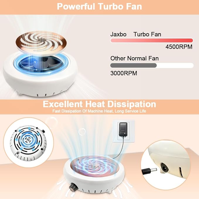 Nail Dust Collector with Cleaner Brush, Compact Nail Dust Collector for Beginner, Vacuum Nail Fan Dust Collector with Reusable Filter for Acrylic Nail Polishing, Salon, Home, Training Classes