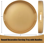 Gold Round Decorative Tray - Image 2