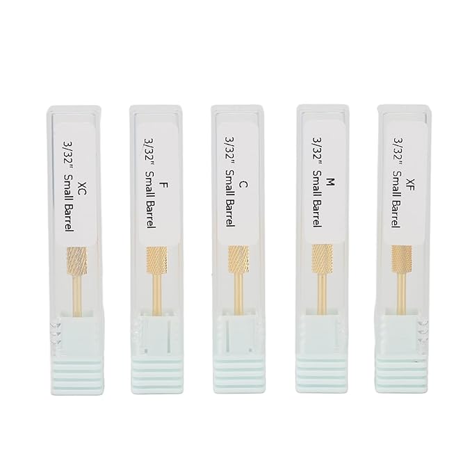Nail Drill Bits Set, 5PCS Nail Drill Small Bits Sets Polishing Nail Tungsten Steel Drill Bits Manicure Pedicure Grinding Tool Electric Nail Polish Grinder Accessory