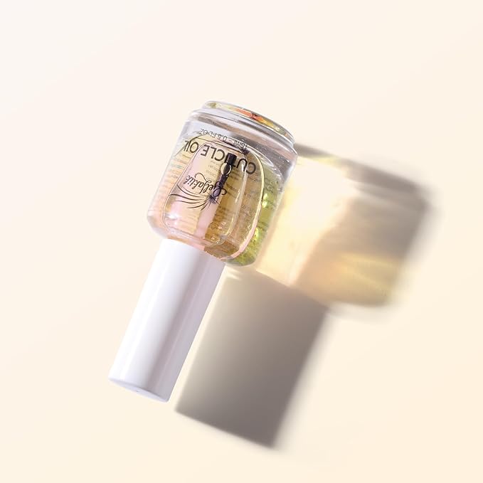 Cuticle Oil, 15ml Cuticle Oil for Nails on Brush with Vitamin E & Rose Oil, Nourishing, Strengthening, Moisturizing, Repairs Dry Cuticles & Damaged Nails, Fast Absorbing Nail Treatment
