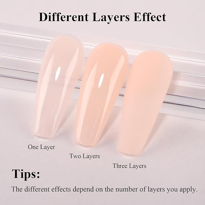 Imtiti Natural Nude Base Gel, 15ML Nail Builder Gel, Sheer Jelly Gel Nail Polish, Strengthener, DIY Nail Art, Soak Off, UV LED