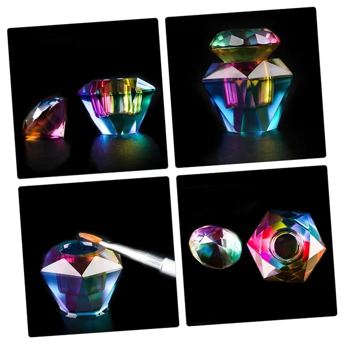 FRCOLOR nail glass bowl monomer dish petri dish monomer dish with lid glass bowl Manicure tools nail dappen dish dappen dish with lid nail glass cup crystal glass glass nails Acrylic