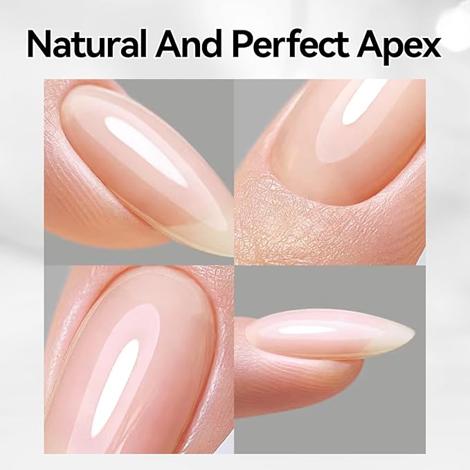 BORN PRETTY Builder Gel for Nails 15ML,8-in-1 Neutral Nude Cover Hard Gels for Nail Apex Building & Extensions,Translucent Base Gel & Rhinestone Glue in a Bottle,U V/LED Cured for DIY & Salon Use