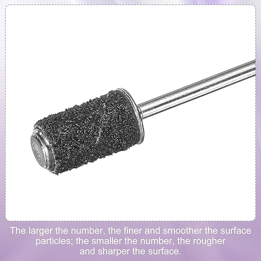 HARFINGTON 100pcs Small Sanding Bands 80 Grit for Nail Drill Bits Mini Sanding Band for Nails Gel Manicures Black