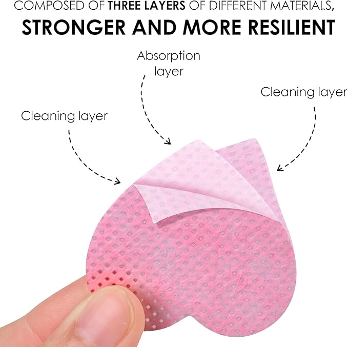 400PCS Nail Cotton Pads,1 Pull-Down Pump Dispenser Bottle, Super Absorbent Soft Non-Woven Eyelash Glue Wipes,Lash Extensions Glue Cleaning Wipes Nail Salon Supplies (Pink)