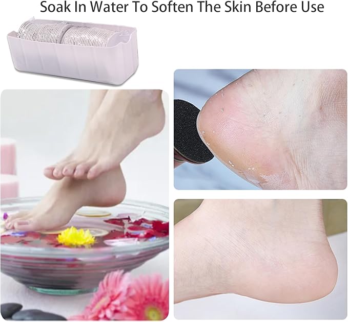 Electric Foot Callus Remover Pink Professional Powerful Foot File Pedicure Grinder Sanders with 60PCS Replacement Sandpaper Discs Heel Scraper for Dead Dry Crack Skin Calluses Speed Adjustable