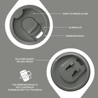 Ideus 16 oz Insulated Stainless Steel Coffee Mug - Image 4