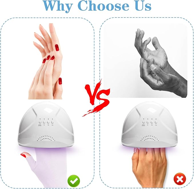 Gloves for Gel Manicure Protection, Gel Nail Gloves for Nails, Professional Fingerless Protection Glove for Home DIY & Salon Use, Nail Art Accessories, Purple