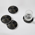 Set of 6 Abstract Black Marble Coasters - Image 3