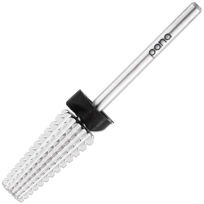 PANA Nail Carbide 5 in 1 Bit - Two Way Rotate use for Both Left and Right Handed - Fast remove Acrylic or Hard Gel - 3/32" Shank - Manicure, Nail Art, Drill Machine (Extra Coarse - XC, Silver)