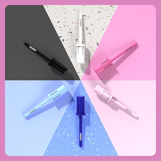 AIRSEE Nail Drill Mandrel Bit for Efile Sanding Bands, Stainless Steel Professional Electric File Head for Clean Cuticle Removing, Acrylic Tip Dead Skin Sander Remover Manicure Safety (Pistil Pink)