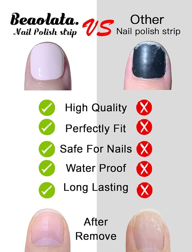 Nail Polish Strips, 32PCS Salon Quality Wraps, Long Lasting Gel Nail Stickers for Women Easy Apply& Remove (Vinery Red)