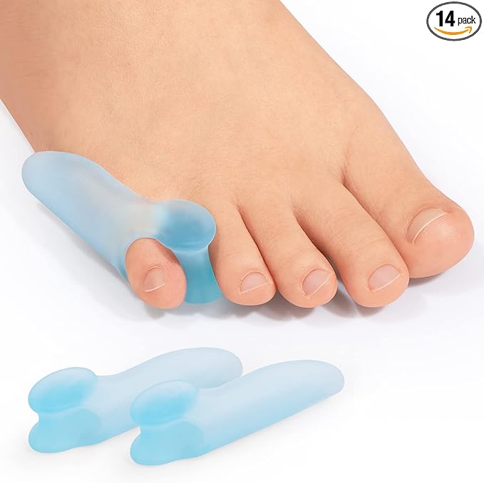 Bunion Cushion Protector,14 Packs of Bunion Corrector Pads with Separator for Pinky Toe, Gel Shield for Foot Pain Relief, Calluses, Corns