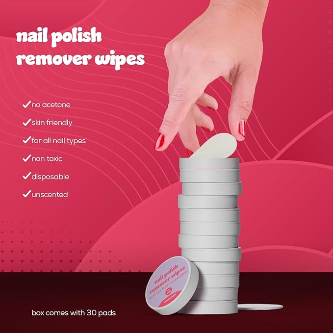 Biopure Nail Polish Remover Wipes Acetone-Free & Non-Toxic – Quick & Easy Nail Polish Removal, Travel-Friendly Disposable Pads w/Sealable Jar (720 Count, Unscented) Bulk Pack