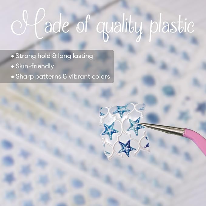Nail Stickers for Nail Art - Ocean Theme Nail Art Sticker Shell Starfish Nail Decals Self-Adhesive Nails Supply Manicure Stickers for Nails Decoration