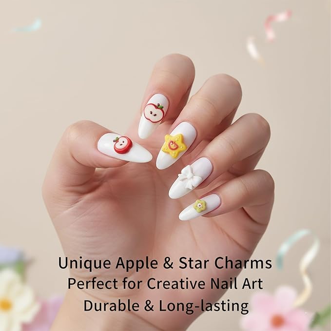 1 Pcs Apple and Star Silicone Nail Art Molds for Women Resin Nail Design