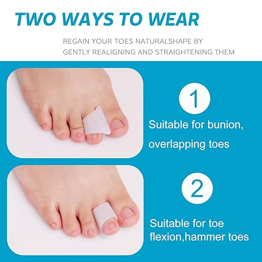 Hammer Toe Straightener Corrector - Toe Spacers Toe Separators for Bunion, Curled Toes, Hammertoes, Toe Corrector Toe Splint for Men and Women,6 Pack (Small Size)