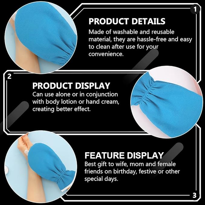 Healifty Exfoliating Gloves Dead Skin Cell Remover Moisturizing Spa Gloves for Hand Care Reusable Washable Gloves for Home and Professional Use